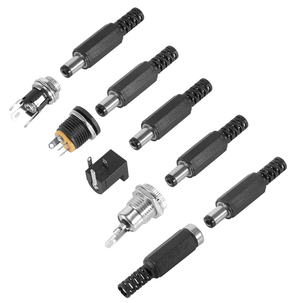 5 мм * 2 1 разъем питания постоянного тока 12 В ствол гнездовой для пайки разъемы