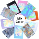 10*15 см Сияющие ресницы пакет для хранения красивый подарок ювелирные изделия DIY Holigraphic Baggie заказной логотип пакет ресниц