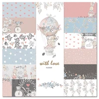 6 12pc bunny with love patterned craft paper scrapbooking paper pack handmade album scrapbook background pad paper card making