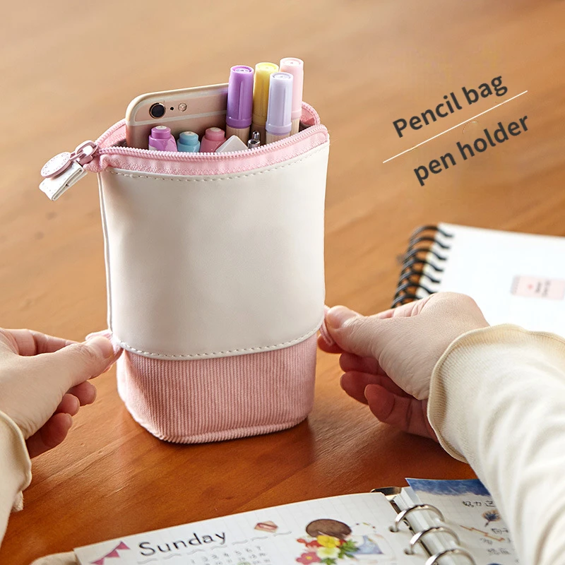 Cute Pencil Bag  Retractable Pencil Case  Stationery Box Fountain Pen Case  Pen Holder