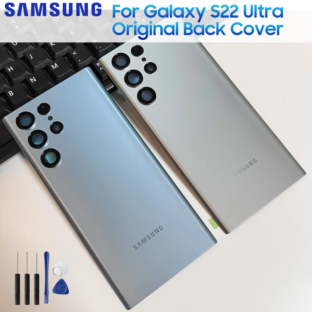 

Крышка батарейного отсека Samsung Galaxy S22Ultra S22, стеклянный корпус, ультра задняя крышка, чехол для аккумулятора + Инструменты