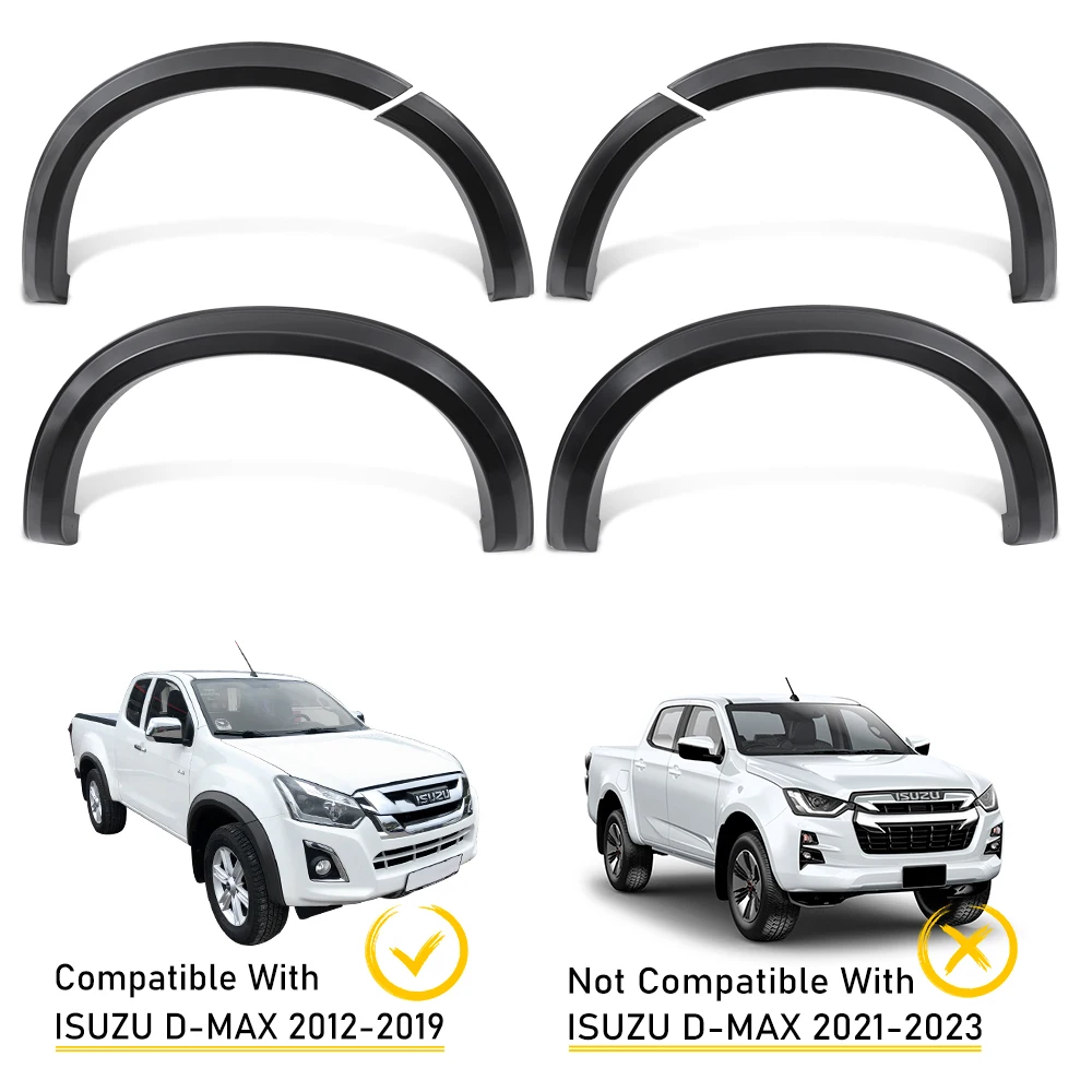 

OEM брызговики, колесная арка для ISUZU D-MAX 2012-2019 лет, матовые черные тонкие Брызговики 4X4, автомобильные аксессуары