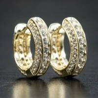 2022 new fashion hiphop earrings luxury cz accessories daily wear versatile jewelry circle earring for rock man dropshipping