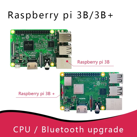 Оригинальная фотовспышка/3B + Plus BCM2837 1,2G ,Raspberry Pi 3 B + с поддержкой 2,4G и Bluetooth 4,2 и PoE