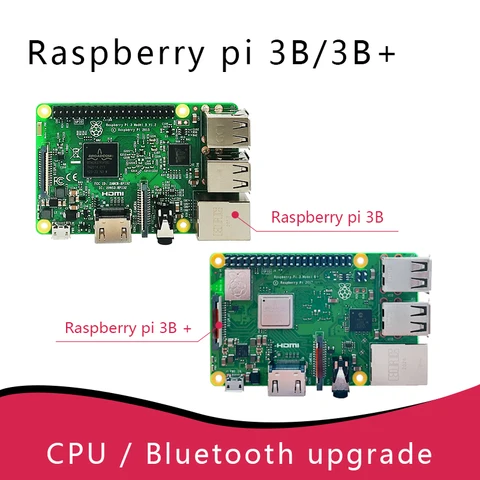 Оригинальная фотовспышка/3B + Plus BCM2837 1,2G,Raspberry Pi 3 B + с поддержкой 2,4G и Bluetooth 4,2 и PoE - изображение