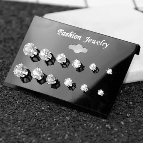 Daily jewelry, will make you a fashionable, simple temperamental, female set of 12 diamonds