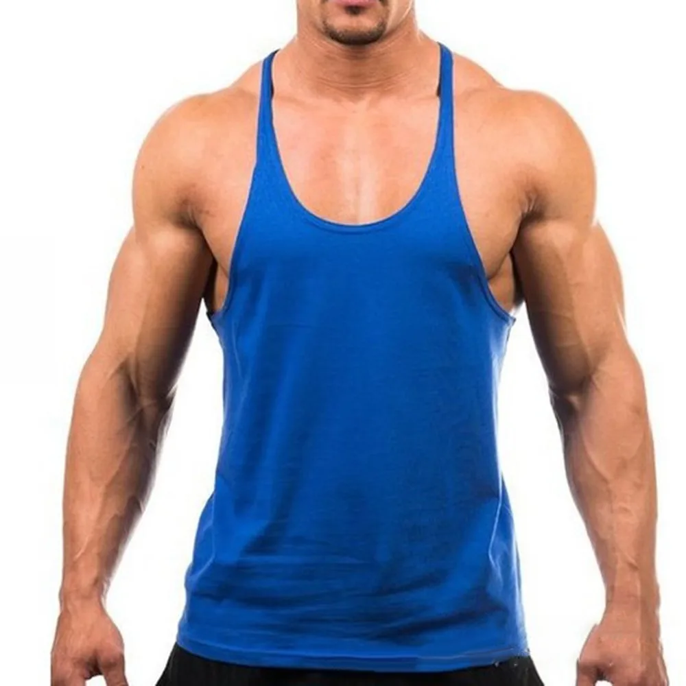 

Mens Singlet Bodybuilding Workout Gym Vest Fitness Men Cotton Sleeveless Tank Top Muscle Shirt Outdoor Sports Tops A50