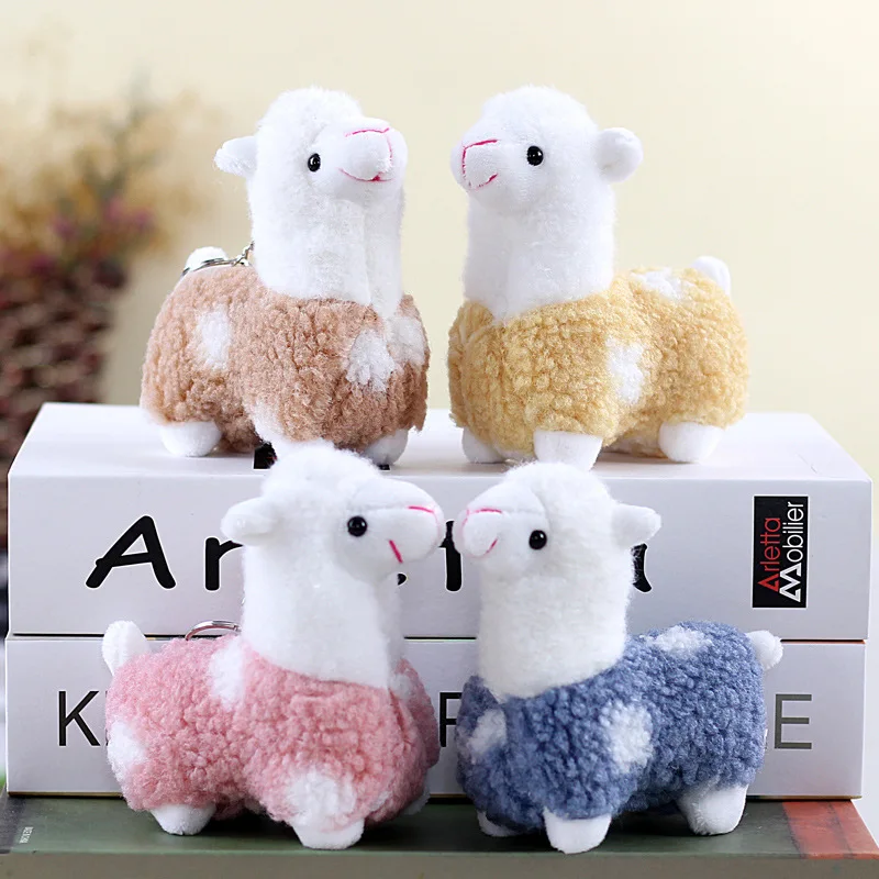 

12cm New Alpaca Plush Toy 4 Colors Cute Animal Doll Soft Cotton Stuffed Doll Home Office Decor Kids Girl Birthday Christmas Gift