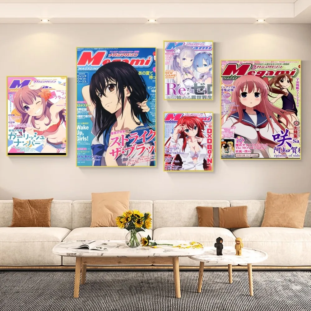 

Аниме постер Megami для девочек аниме постеры клейкий постер высокого качества настенная живопись обучение Настенный декор