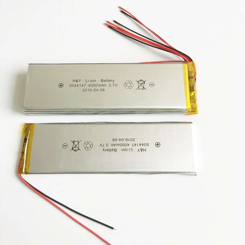 Лот 5 шт. 3.7V 4000mAh литий-полимерный аккумулятор LiPo для планшетного компьютера, банка питания, GPS-навигатора, планшета, DVD-проигрывателя, ноутбука 5044147.