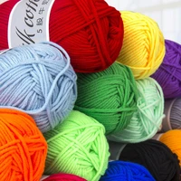 chainhocottonacrylic woolen yarn5 strandshand knitted diy crochet accessorieschildren sweaterscarve materialswy03