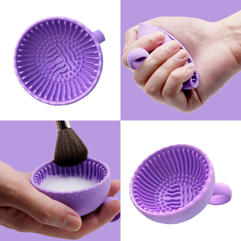 Инструменты для чистки кистей макияжа силиконовая кисть чаша средство