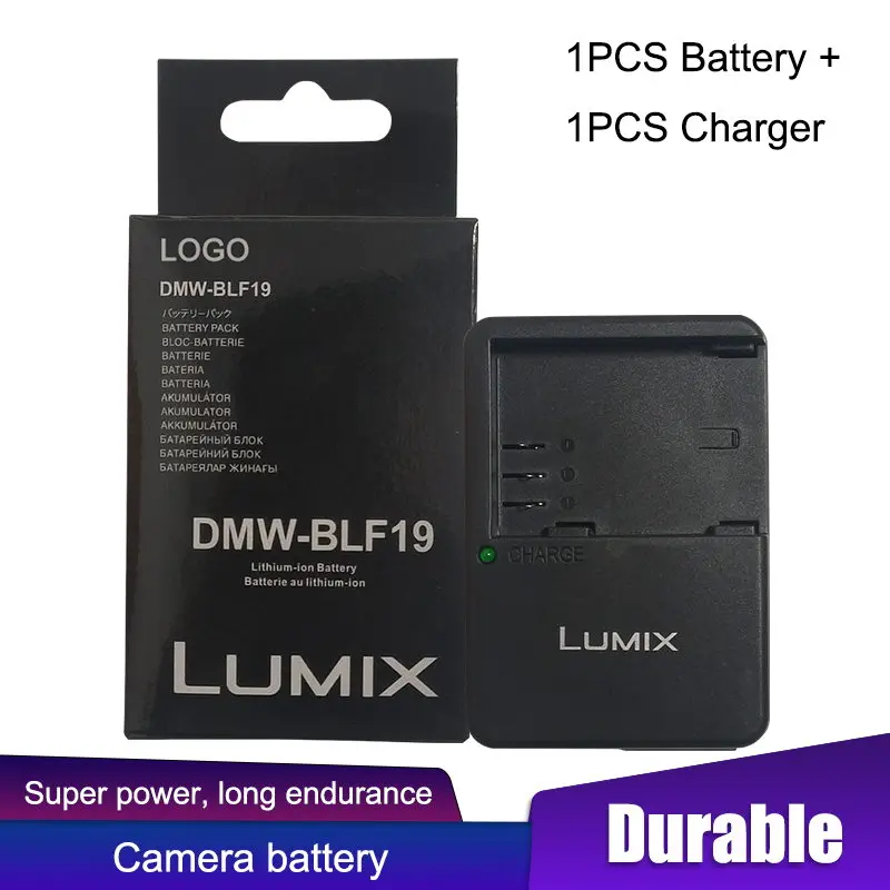 

7.2v 1860mAh DMW-BLF19 DMW-BLF19e DMW-BLF19PP Battery For Durable Lumix DC-GH5 G9 DMC-GH3 DMC-GH3K GH4 GH4K+DMW-BTC10 Charger