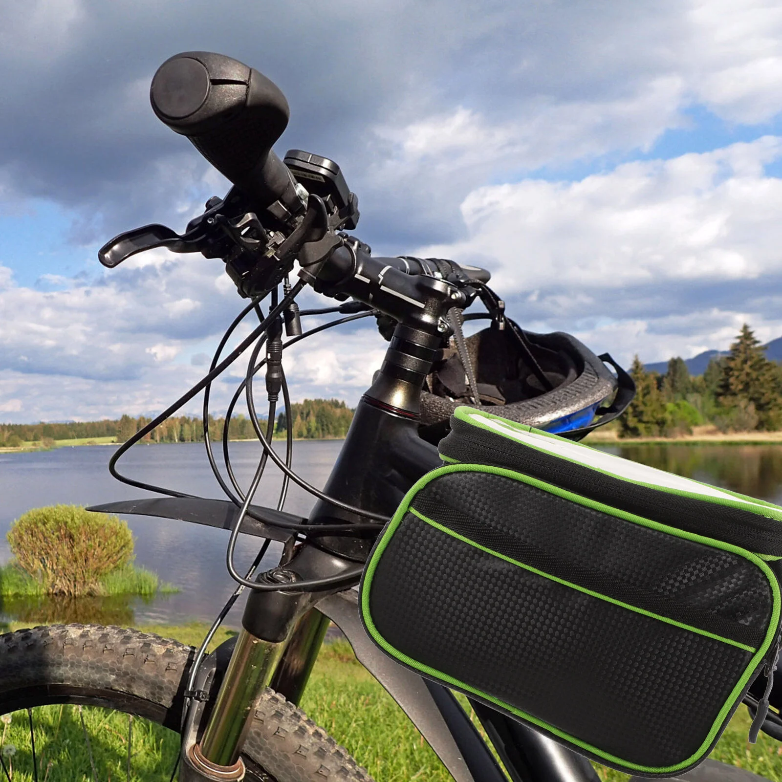 

Mobile Phone Bag Bike Pouch Handlebar Storage Bicycle Bags Frame Handlebars Bicycles