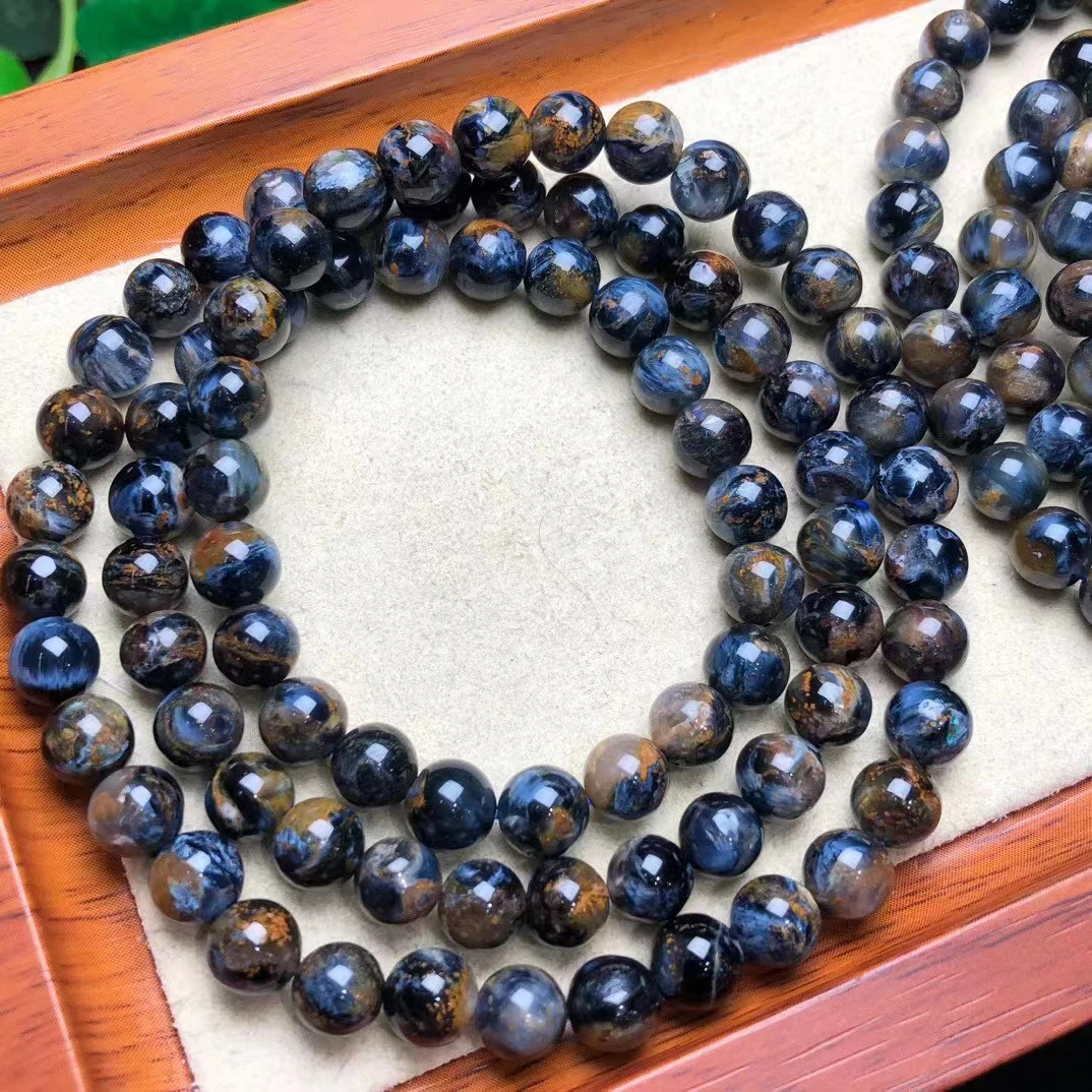 

6mm natural pietersite gemstone multi circle crystal bracelet for gift