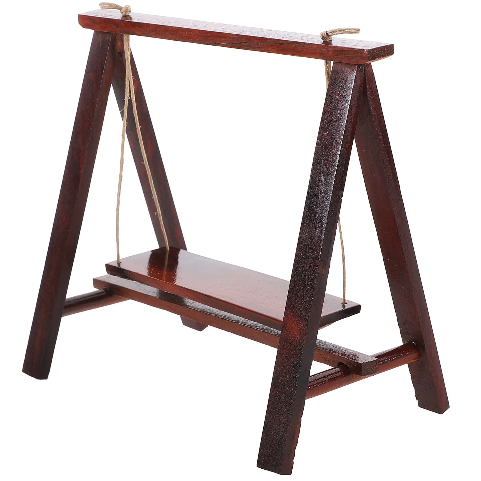 

Baby Mini Accessories Swing Modeling Figurine Statue Decorative Decoration Wood Exquisite Tiny