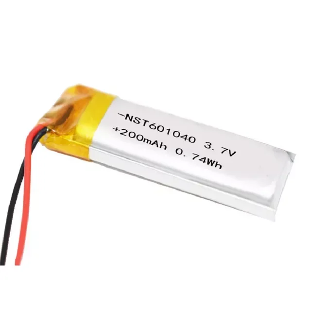 

2023New 3.7V 200 mAh Li lithium-polymer battery li po Liion cell 601040 For Music player GPS Pen Sat nav car DVC DVR Camera