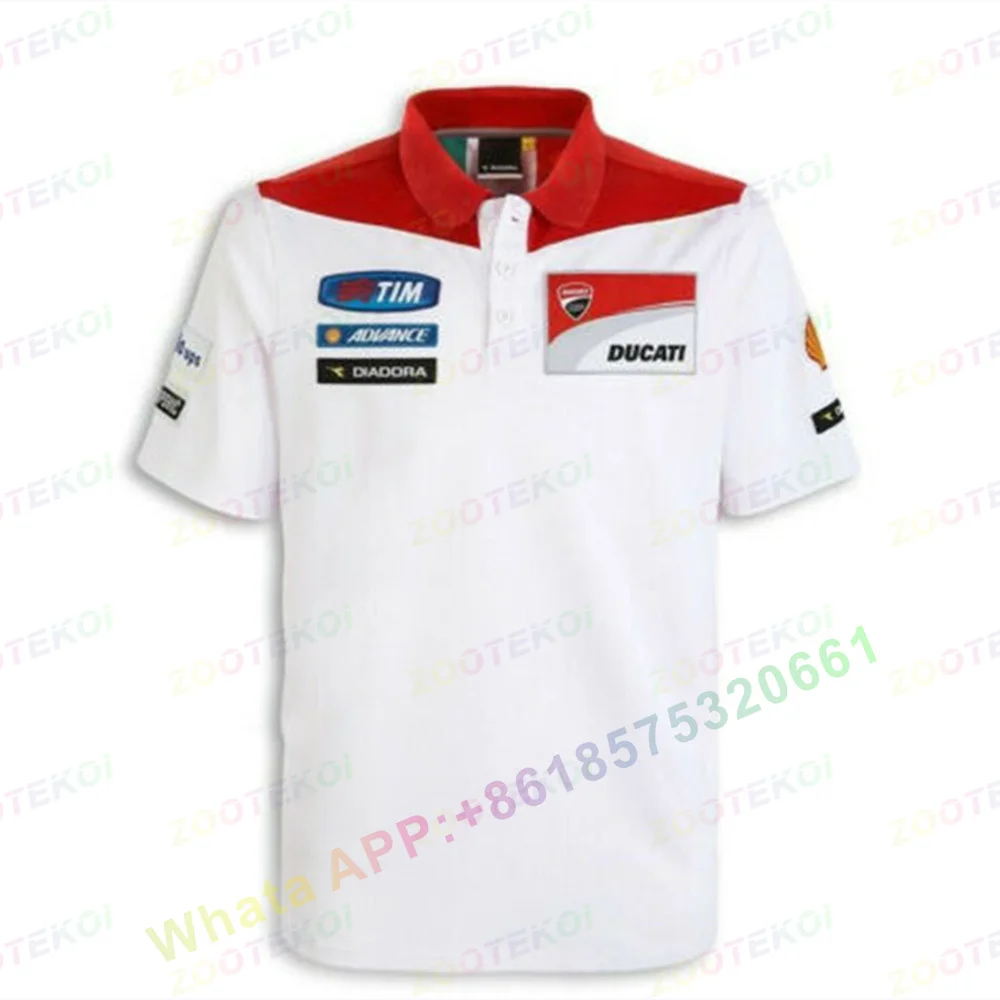 

NEW Moto For DUCATIFUL PRAMAC Racing Team Polo Shirt Button Lapel Men's Motorcycle Polyester Summer Quick-dry Breathable Do Not