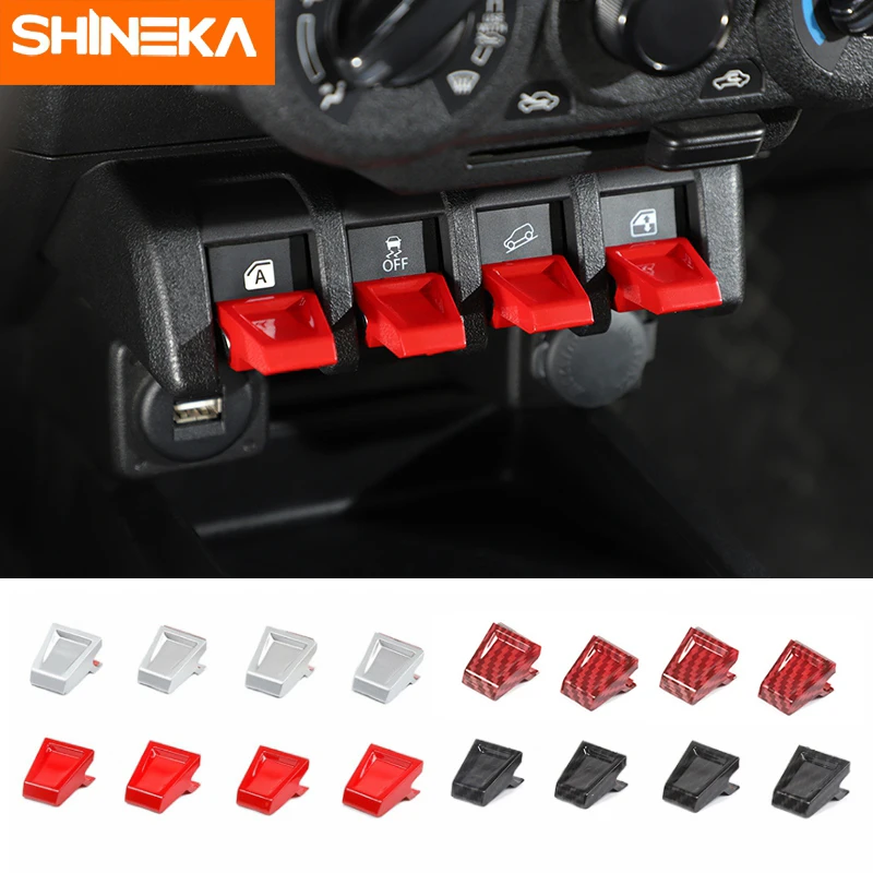 SHINEKA ABS Car Window Lift Switch Button Extended Decoration Cover Stickers For Suzuki Jimny 2019-2022 Interior Accessories | Автомобили