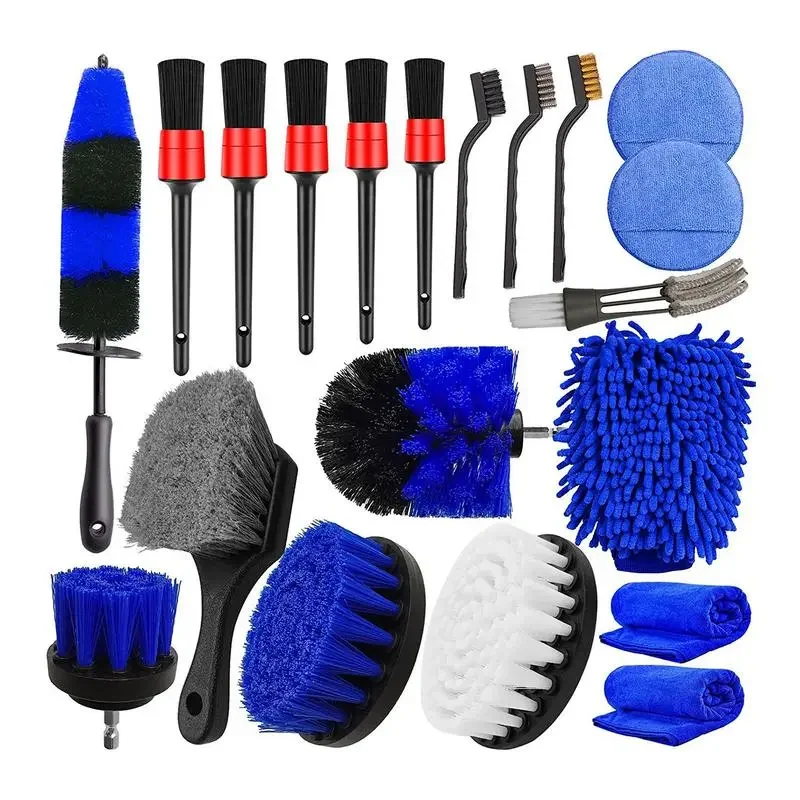 

Brush 20 Pcs Wheel Cleaner Brush Kit Car Cleaning Tools Professional Car Wash Kit For Cleaning Dirty Tires Releases Dirt