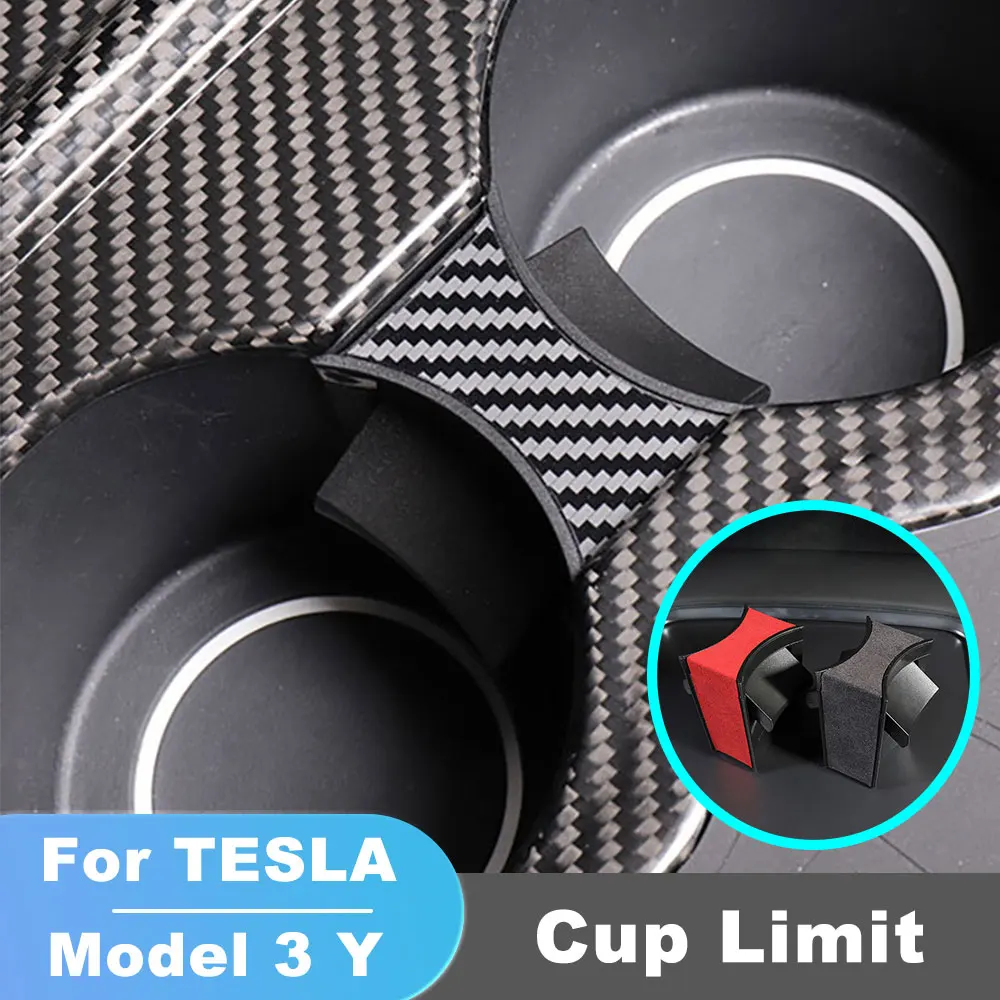 

For Tesla Model 3 Model Y Car Water Cup Slot Slip Limit Clip ABS Turn Fur Car Cup Holder Limiter