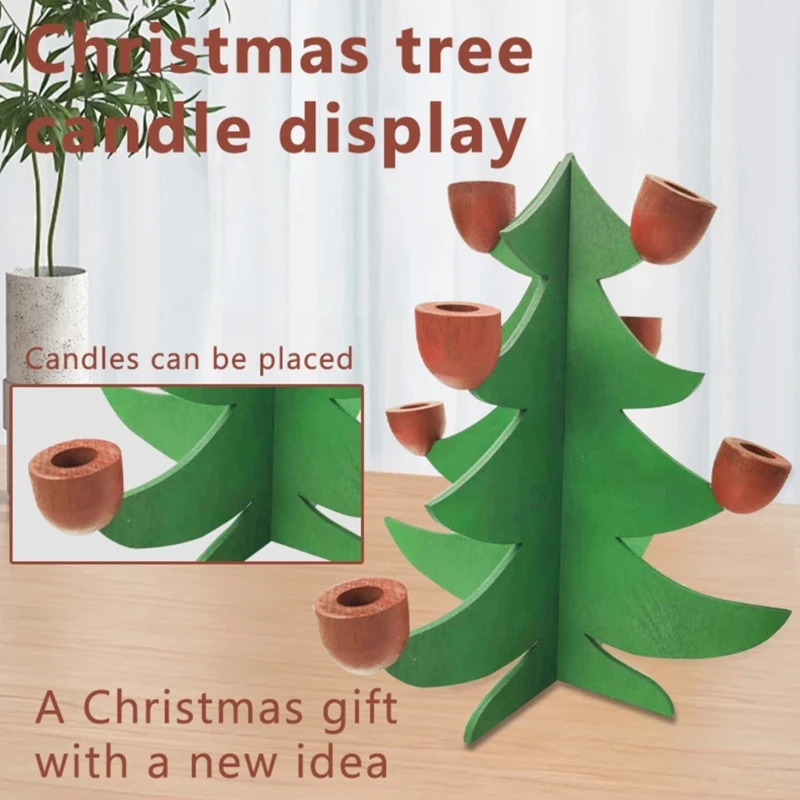 SZWA элегантный деревянный подсвечник для рождественской елки поделки