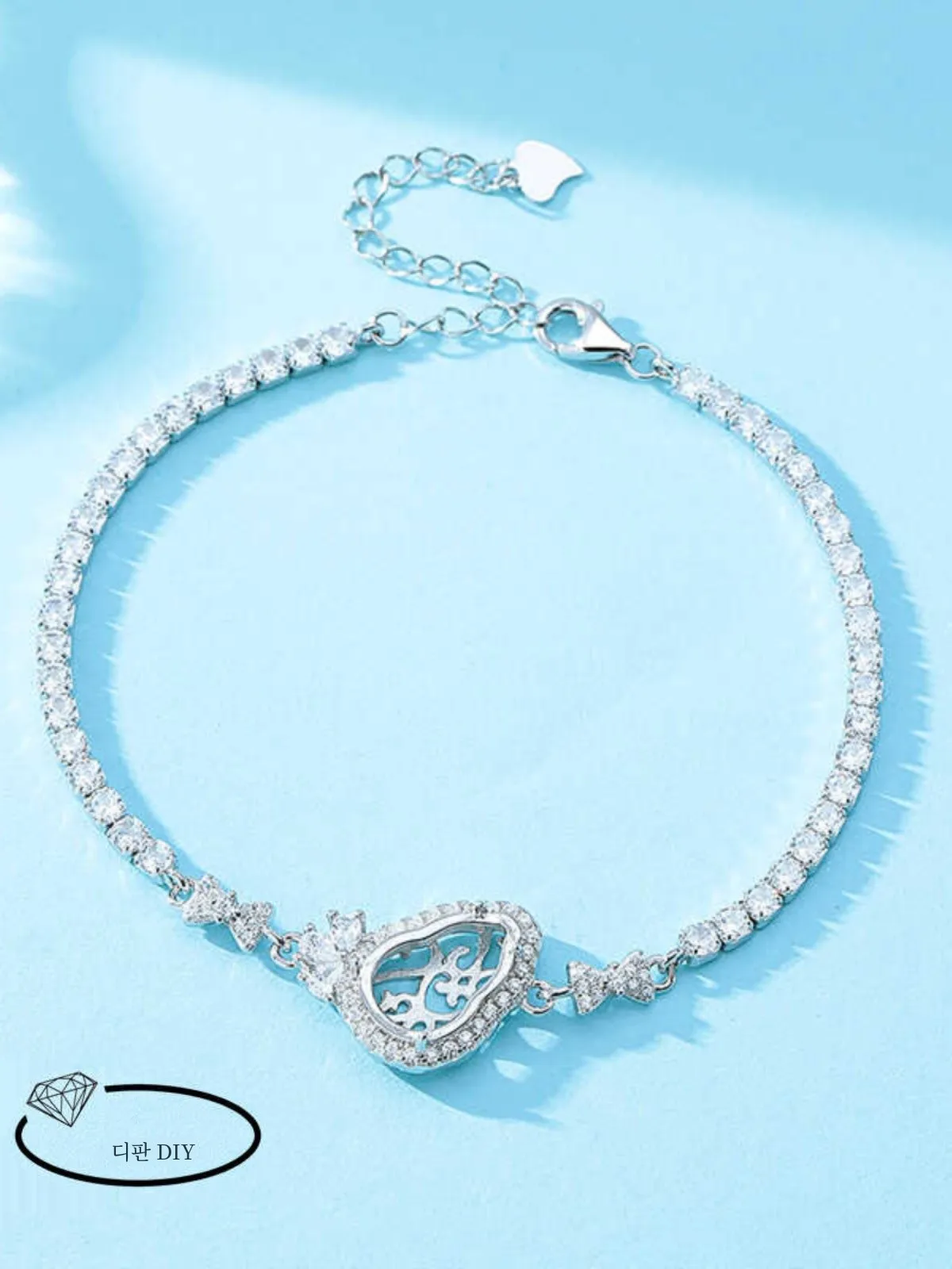  Дизайнерский женский браслет из стерлингового серебра 925 пробы с кристаллами и