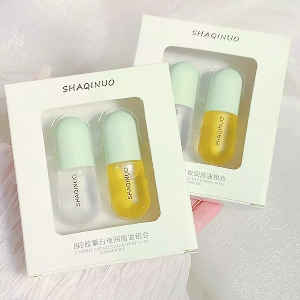 

NEW2023 Lip Essence Oils 2Pcs/Set Useful Anti-cracking Smooth Day Night Lip Plumping Liquid Nutritious Serum Oils for Ladies