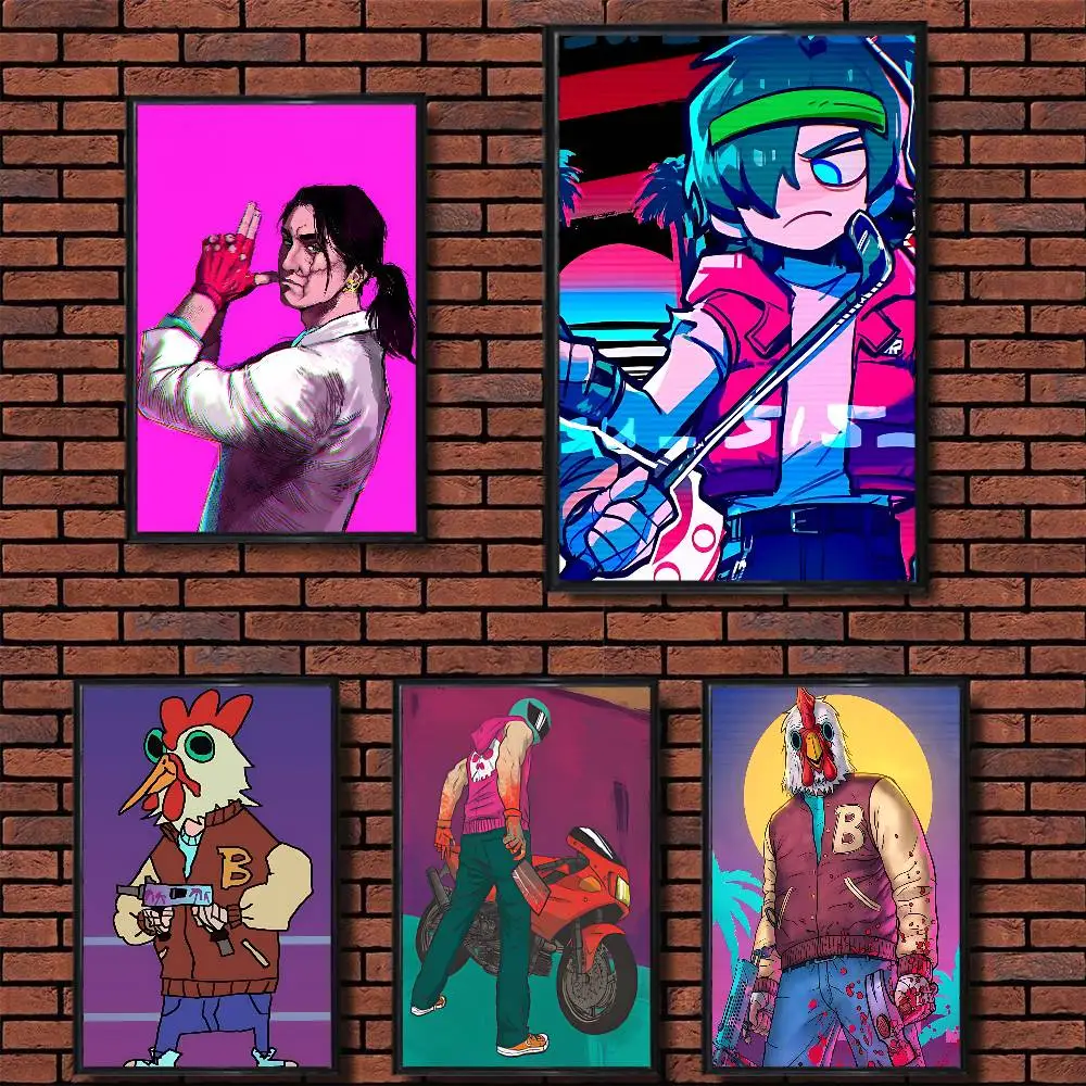 Фото Постер-наклейка The Son Jacket Biker Hotline Miami: высококачественный эстетичный декор для стен в общежитии и гостиной, подарок №1