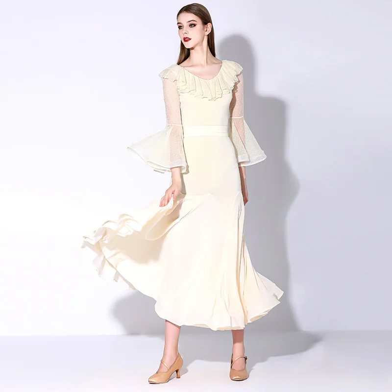 Новинка 2022, сексуальное платье для современных танцев, женское платье для бальных танцев по национальному стандарту, костюмы для выступлений на вальсе, My876