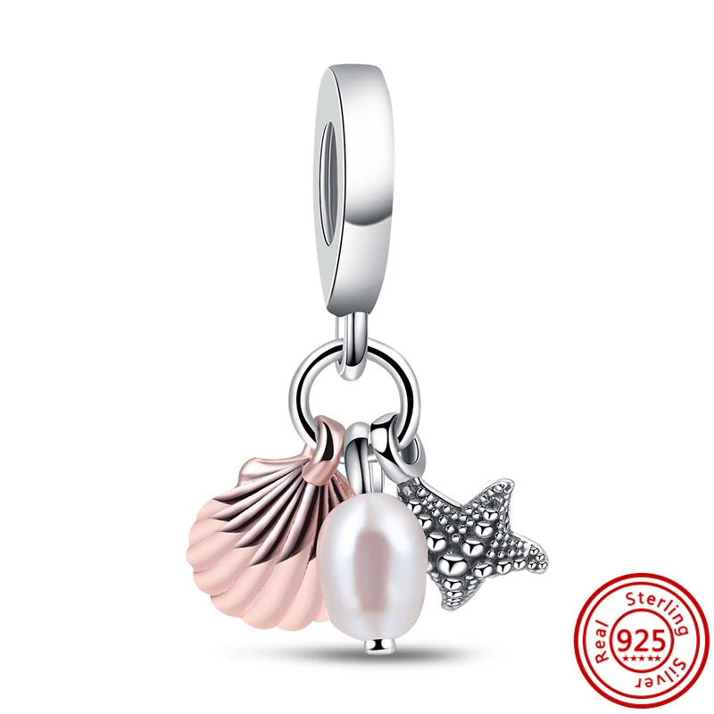 Бусины Pandora из серебра 925 пробы с морскими животными дельфином Осьминогом