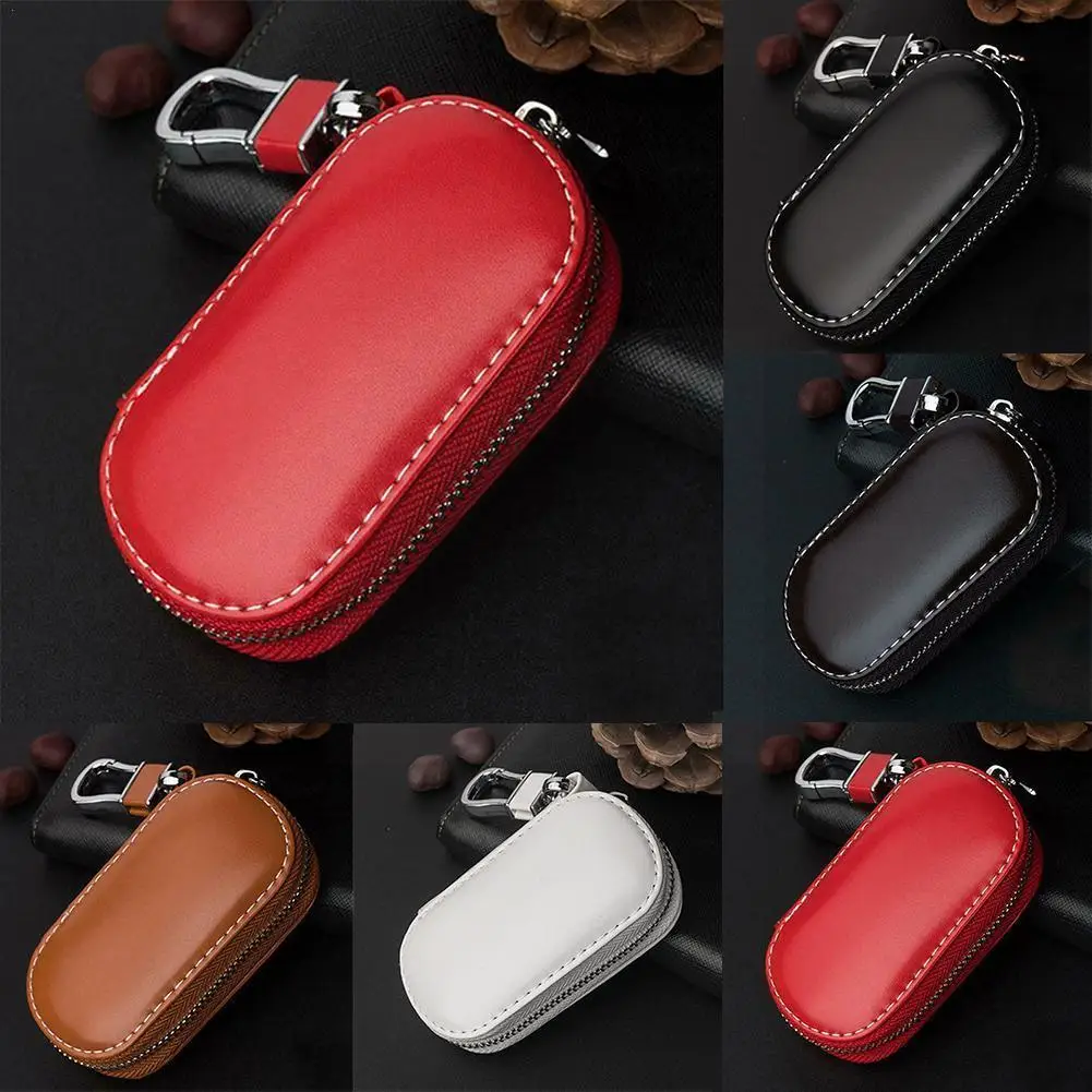

Car Key Purse Bag Case Wallet Holder Men Women Keychain Ring Leather Wallet Housekeeper Organizer Pocket Key Collector Bag S1C9