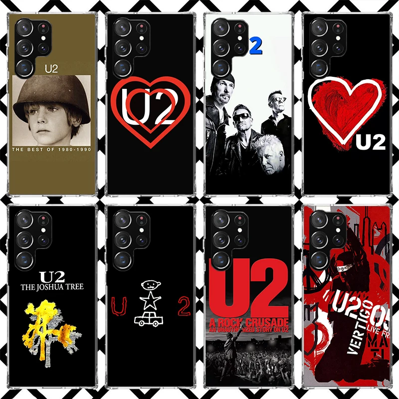 Фото Чехол для телефона Band U-U2 Rock для Samsung Galaxy S26 S25 Edge S24 S23 Ultra S22 Plus S21 FE S20 + Мягкий чехол с принтом Fundas Galaxy S25 №1