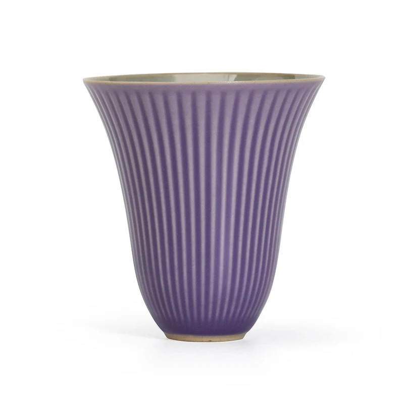 

Tall Bell Cup Master Cup Rock Tea Stuffy Incense Cup Flowing Water Tea Cup Color Glaze Pure Purple Tea Cup Single Cup