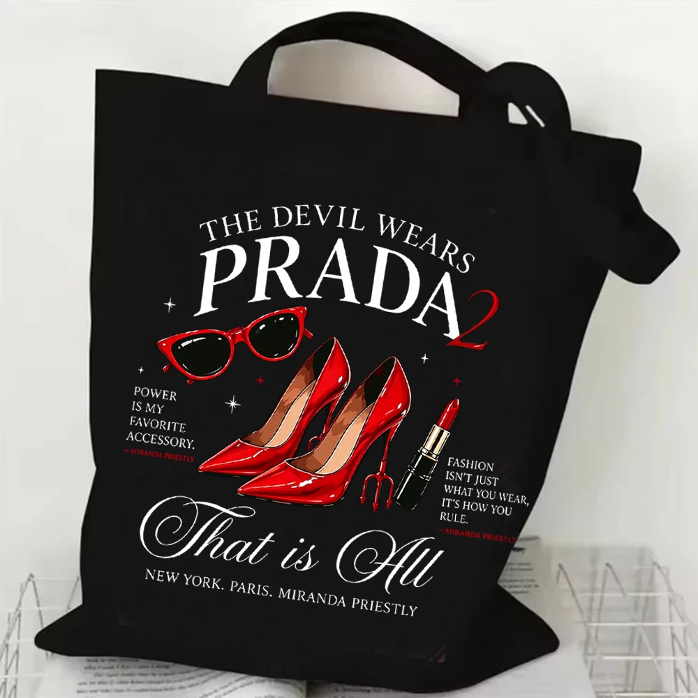 Холщовая сумка The Devil Wears Prada 2: модная вместительная сумка-шоппер для фанатов, подарок (art.: 3920daee5b97c) - 3920daee5b97c