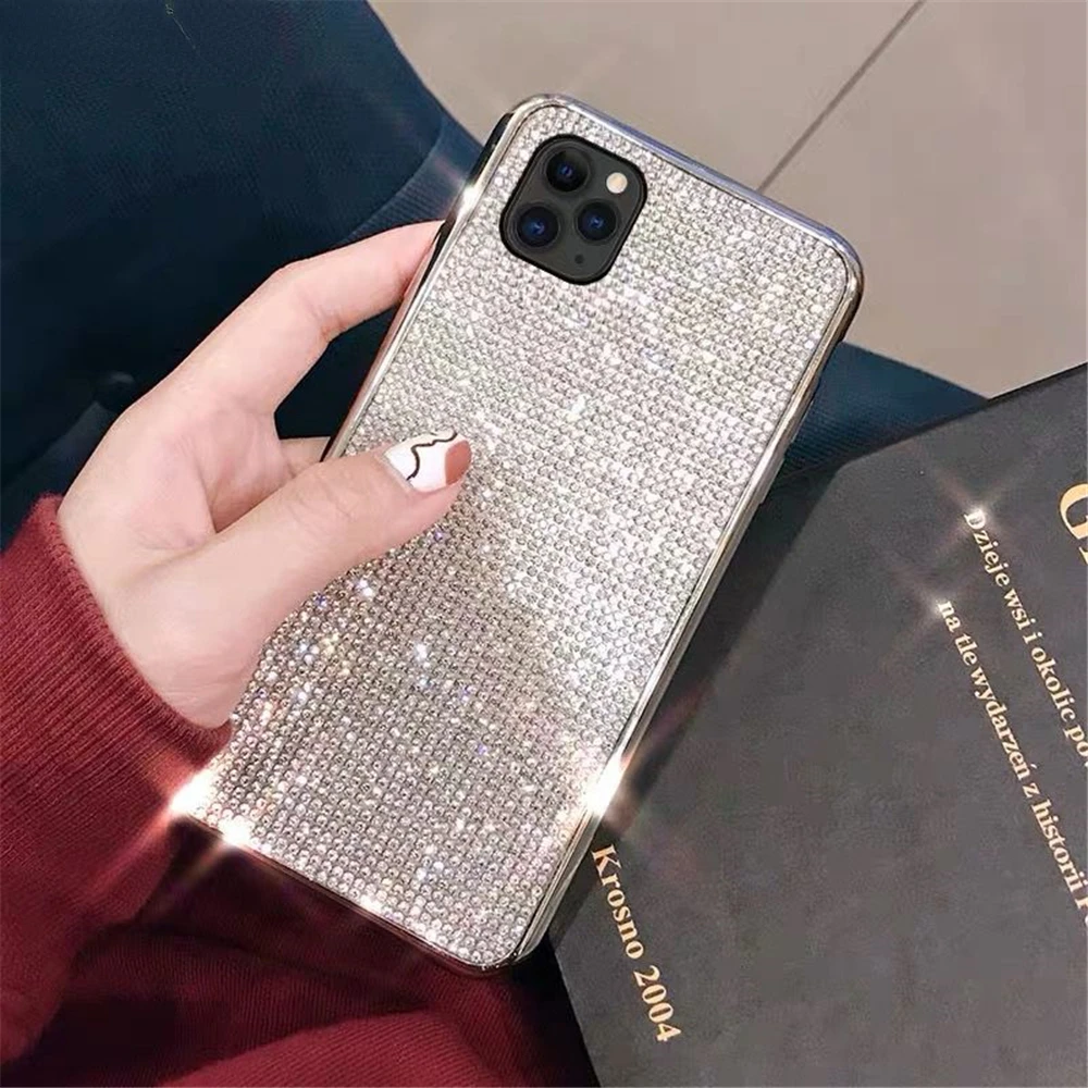 

Luxury Glitter Rhinestones Phone Case For iPhone 11 12 13 Pro Max Mini XS XR X 6S 7 8 Plus SE Shiny Diamond Soft Silicone Cover