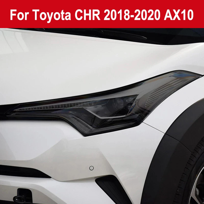 

2 шт. Защитная пленка для автомобильных фар Прозрачная черная наклейка из ТПУ для Toyota CHR 2018-2020 AX10 аксессуары