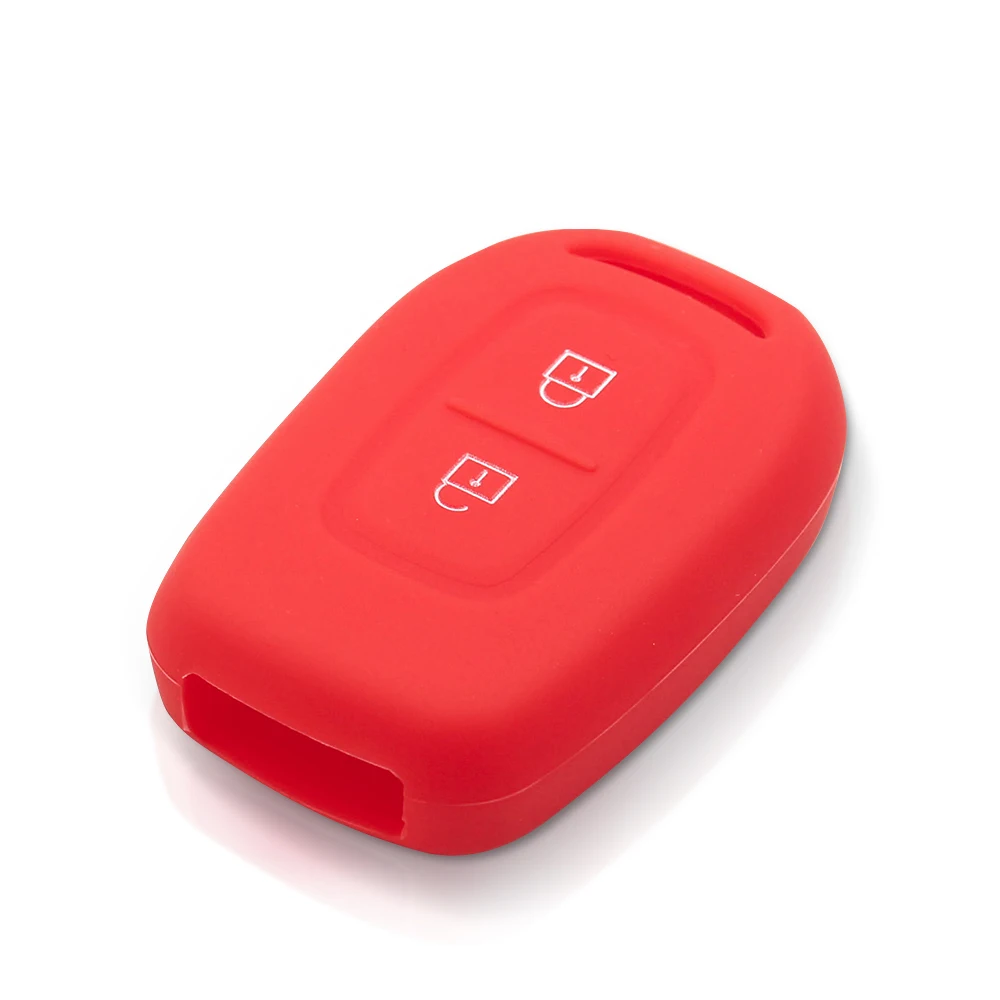 Dandkey силиконовый брелок для ключей чехол автомобиля 2 кнопки Renault Duster Sandero Kwid Logan Clio