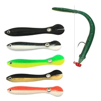 5pcs soft fishing bait wobble tail lure silicone small loach bait artificial soft swimbaits for bass pike fishing tools accs