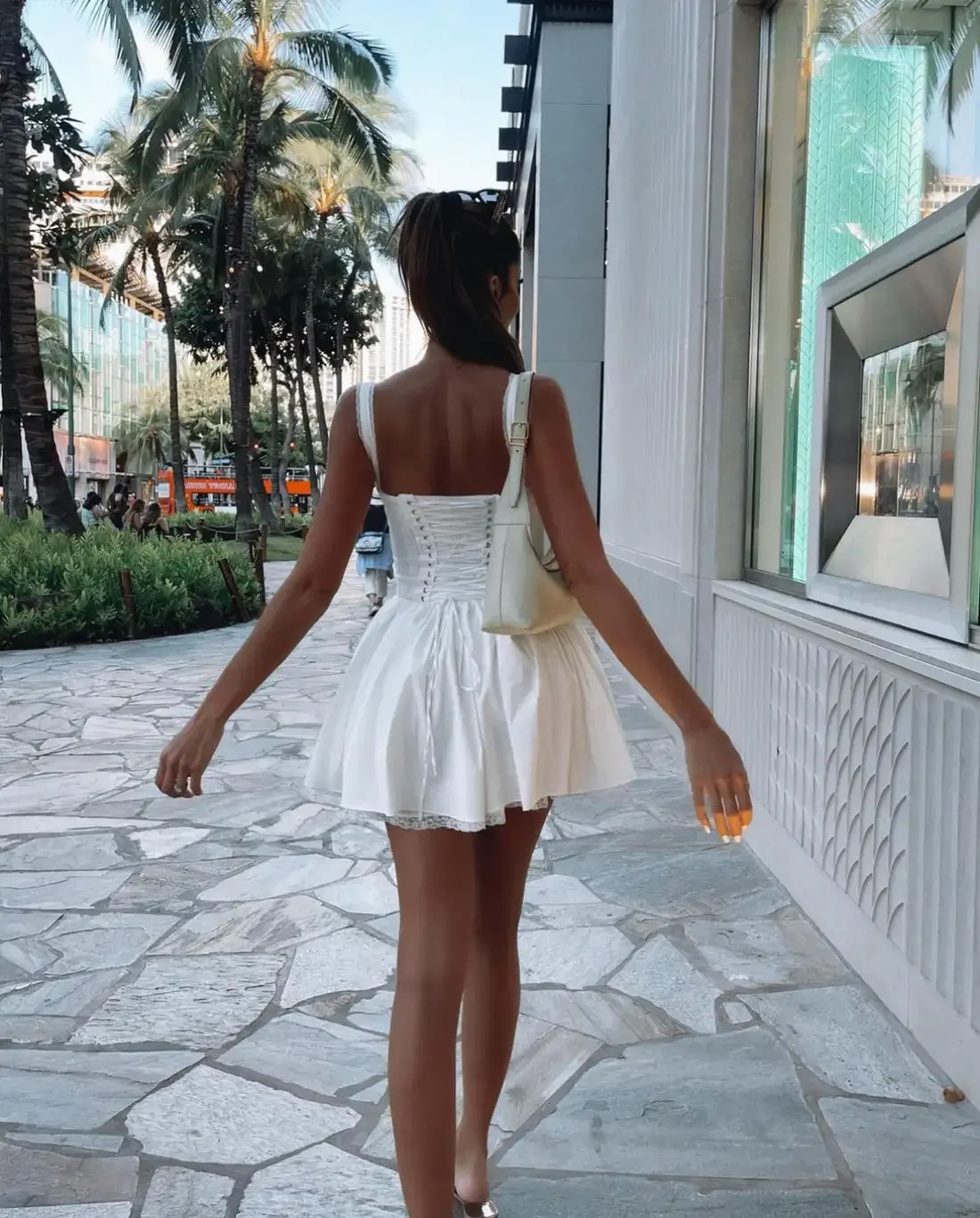 Женское летнее мини-платье Pietra Creamy Dream с кружевным корсетом Toskania Serenade Milkmaid