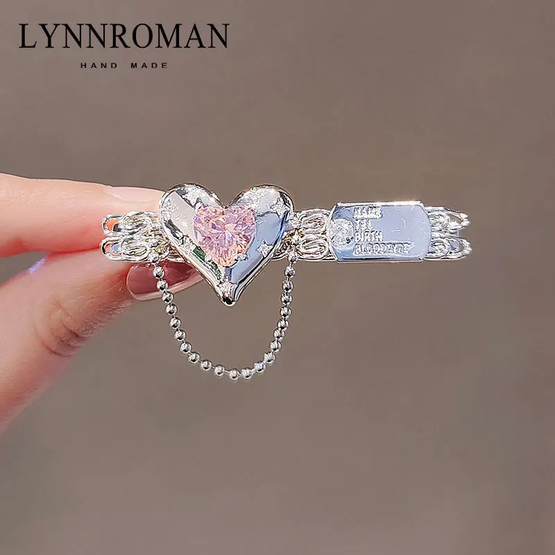 

Heart Rhinestone Barrettes Girls Sweet Hairpins Fashion Headbands Hair Accessories Hair Clips for Woman Headdress