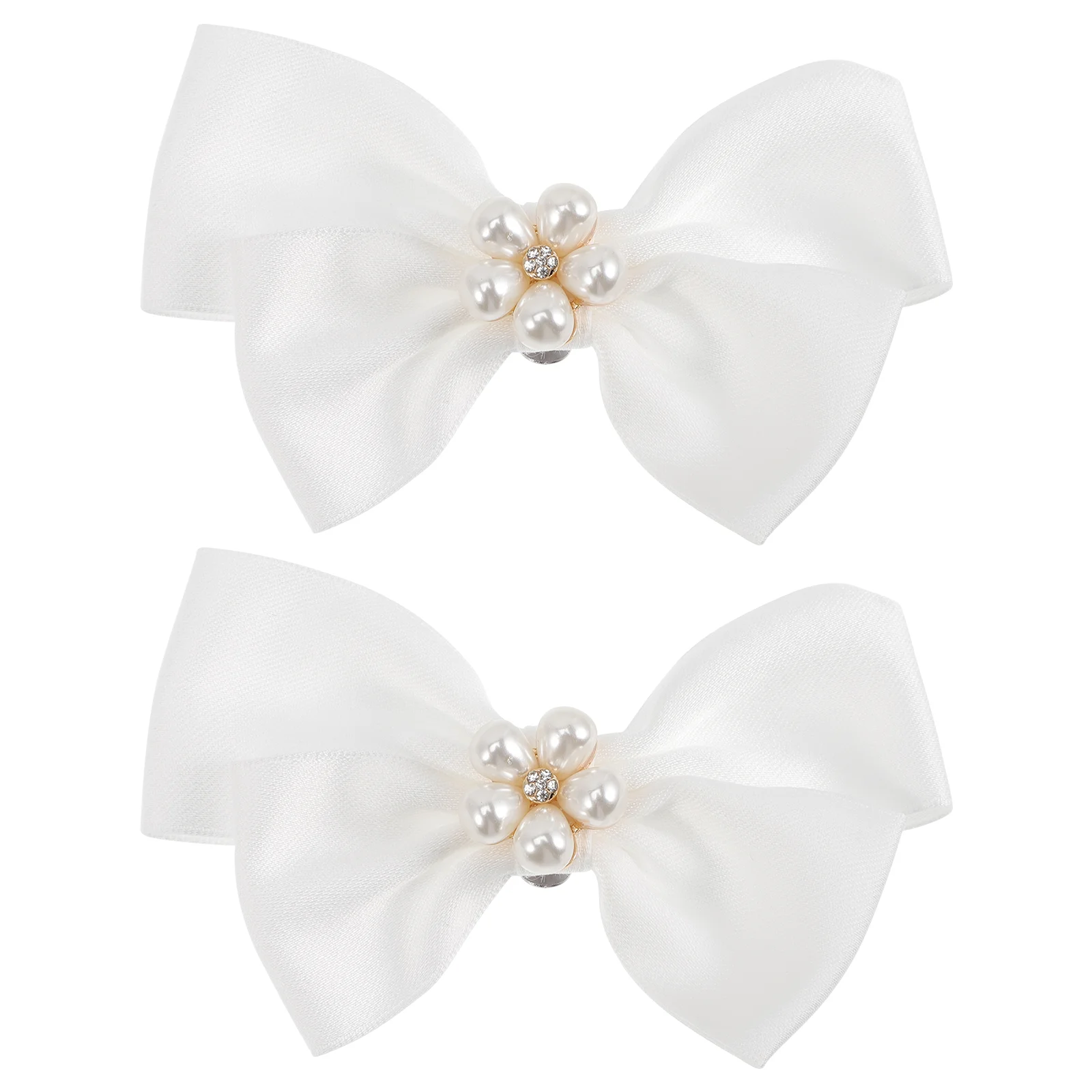 

Remove The Bow Shoe Clip Wedding Clips Pearls Jewelry Decorative Women Bowknot Buckles