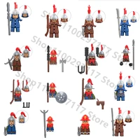 kt1091 ming dynasty soldiers weapons action figure accessories armor medieval building blocks bricks toys for children gifts