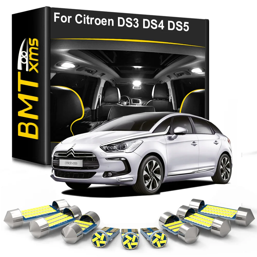 BMTxms LED Interior Lights For Citroen DS3 DS4 DS5 2009 2010 2011 2012 2013 2014 2015 2016 2017 2018 2019 2020 Car Indoor Lamps