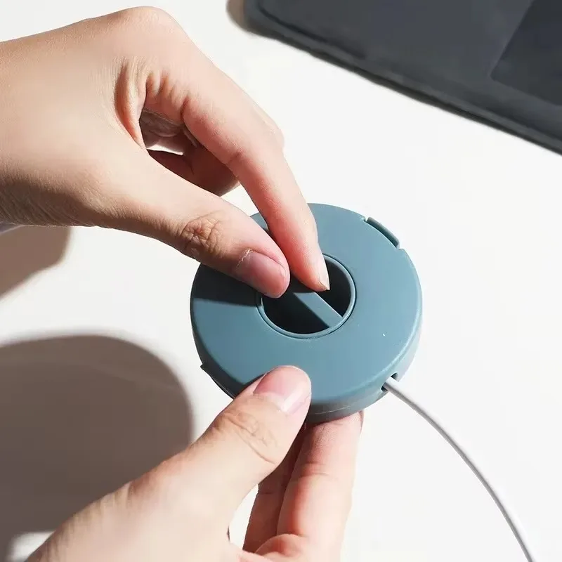 Фото 3/2/1 шт., круглый USB-кабель для зарядки, портативное зарядное устройство, держатель шнура, зажимы для намотки, выдвижной гибкий органайзер для линии №3