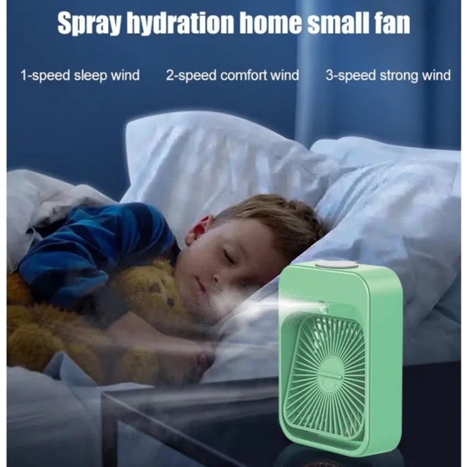 

Spray Desktop Fans Portable Air Conditioning Fan USB Rechargeable Mini Air Conditioning Mute Home Office Humidifying Fan