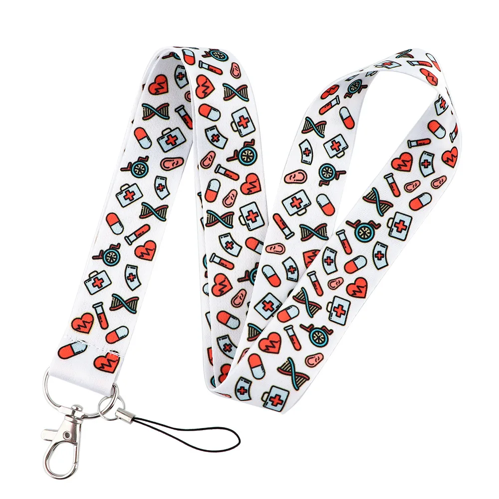 

Nurse Lanyard Keychain Doctors ID Card Cover Pass Mobile Phone Badge Holder Key Ring Neck Straps Medical Accessorie Jewelry Gift