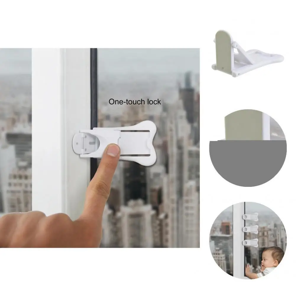 

Proof Door Wing Anti-deformed White Wide Application No Tools Required Window Lock Lever Lock for Bedroom