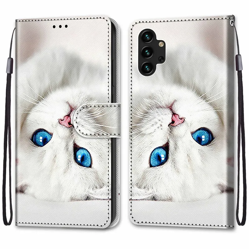 Cool Animals Case For Samsung A13 4G Flip Leather Case na For Galaxy A13 A23 A33 A53 A73 5G A03 Core A03s Wallet Cover Lion Bear