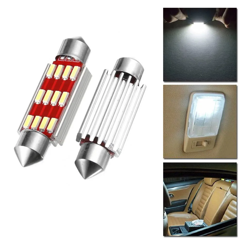 

White Reading Lamps 36MM LED Bulb C5W C10W Super Bright 4014 Auto Car Interior Roof Lights For Camper Van Boat Caravan
